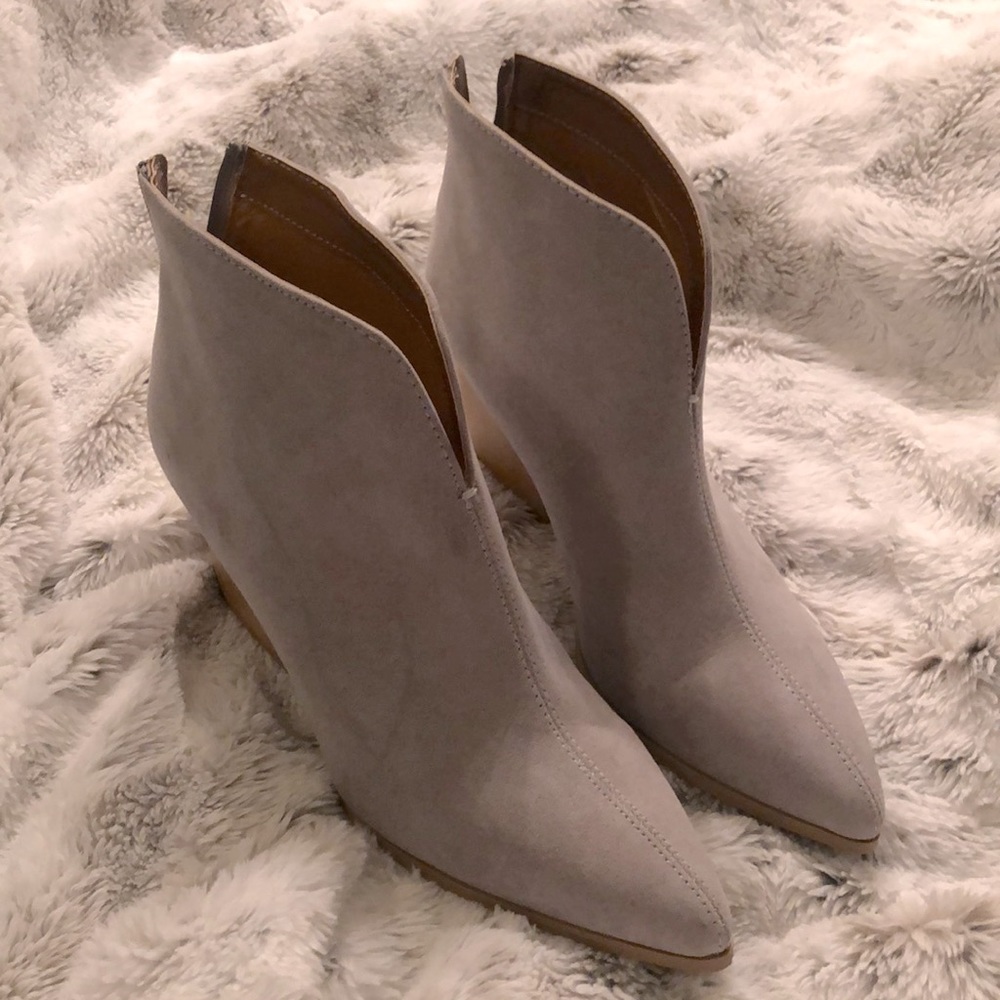 Grey ankle boots